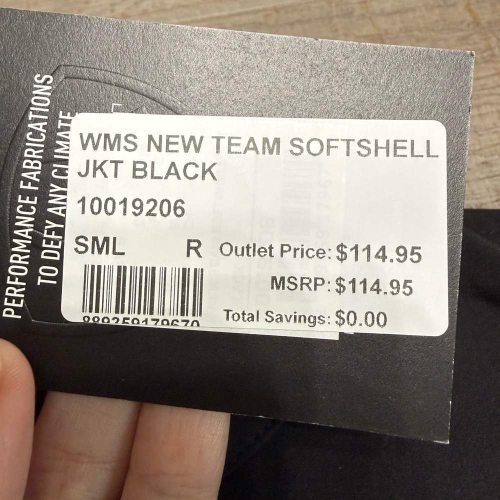 Ariat Black Softshell Jacket with White Logo - Picture 3 of 3